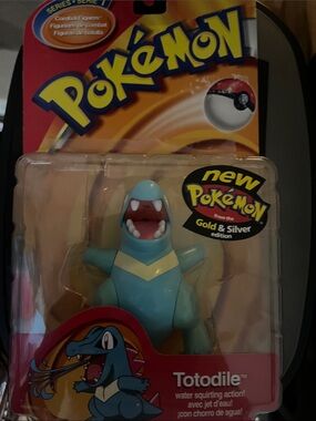 Vintage 2000 Hasbro Pokémon Series 1 Totodile "Gold & Silver Edition" Combat Fig